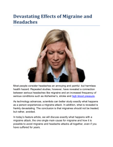 Devastating Effects of Migraine and Headaches