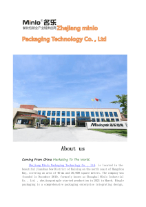 Zhejiang minlo Packaging Technology Co. , Ltd
