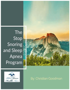 Christian Goodman, The Stop Snoring and Sleep Apnea Program PDF eBook