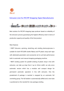 Extrusion Line For PET PP Strapping Tapes Manufacturers