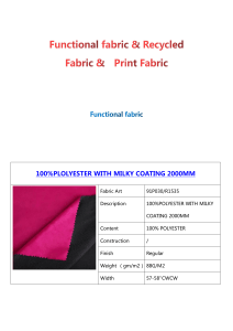Functional fabric & Recycled Fabric &  Print Fabric