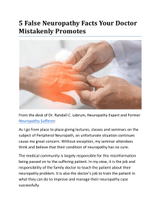 5 False Neuropathy Facts Your Doctor Mistakenly Promotes