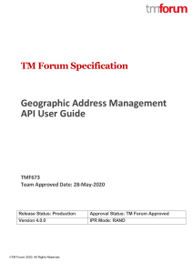 TMF673 Geographic Address Management API User Guide v4.0.0