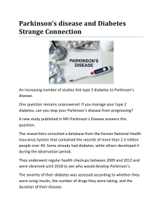 Parkinson’s Disease and Diabetes Strange Connection