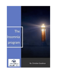 Christian Goodman, The Insomnia Program™ PDF eBook