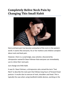 Completely Relive Neck Pain By Changing This Small Habit
