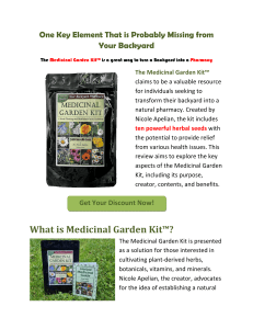 The Medicinal Garden Kit - Brand New Dr. Nicole Apelian 2024