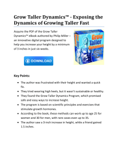 Philip Miller, Grow Taller Dynamics™ PDF eBook