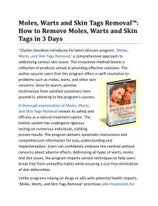 Moles, Warts and Skin Tags Removal™ eBook PDF Download Charles Davidson