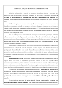 Industrialização  Transformações e Impactos 8 ano