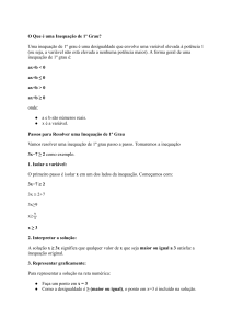 O Que é uma Inequação de 1º Grau (2)