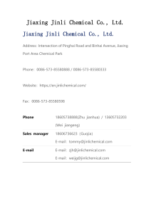 Jiaxing Jinli Chemical Co