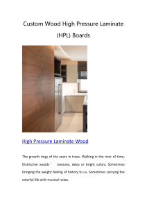 Custom Wood High Pressure Laminate