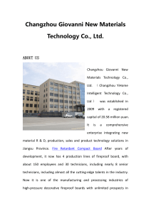 Giovanni fireproof board manufacturer