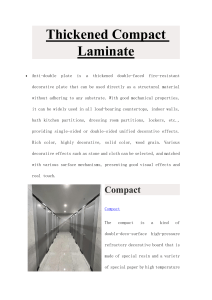 Thickened Compact Laminate