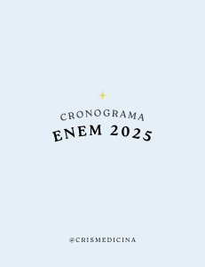 Cronograma de Estudos ENEM 2025: Plano Completo de 42 Semanas