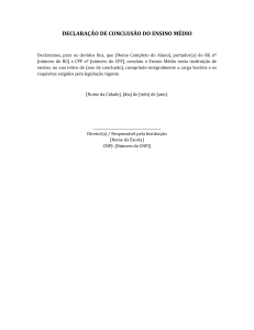 Declaração de Conclusão do Ensino Médio