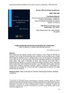 Como Escrever um Artigo de Revisão de Literatura: Guia Prático