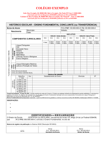 Histórico Escolar e Declaração de Transferência - Ensino Fundamental