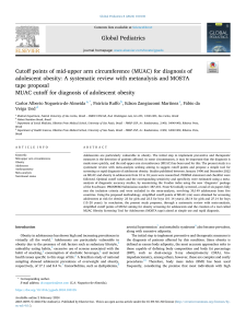 MUAC Cutoffs for Adolescent Obesity: MOSTA Tape Proposal