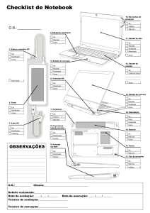 Checklist de Notebook - Inspe&ccedil;&atilde;o T&eacute;cnica