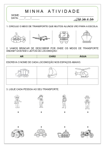 Atividade de Meios de Transporte para Educa&ccedil;&atilde;o Infantil