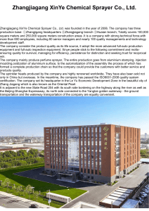 Zhangjiagang XinYe Chemical Sprayer Co., Ltd.